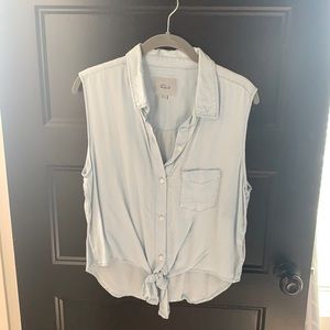 COPY - Rails cropped chambray top